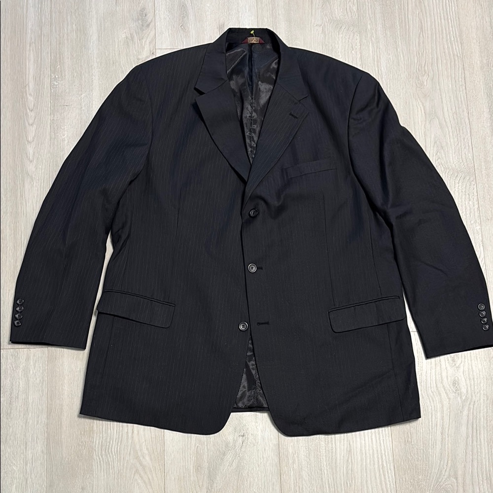 🔥BUNDLESALE 50L Cianni Cellini Super 110’s Wool Pinstriped Sports Coat Blazer